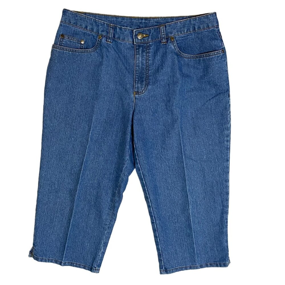 Kim Rogers Capri Jeans 12P Blue Y2K French Girl Minimalist Chic Boho Casual